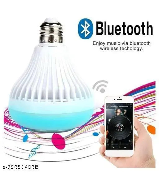 Smart Lighting Music Bulb with Bluetooth Speaker Music Color Changing Bulb, DJ Lights with Remote Control Music Dimmable for Home, Bedroom, Living PACK OF 1