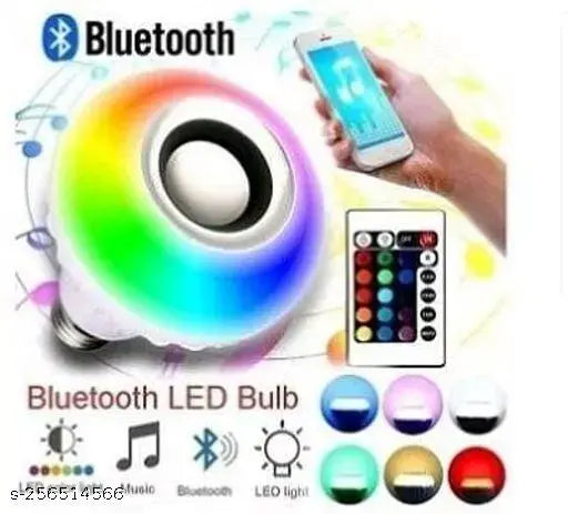 Smart Lighting Music Bulb with Bluetooth Speaker Music Color Changing Bulb, DJ Lights with Remote Control Music Dimmable for Home, Bedroom, Living PACK OF 1