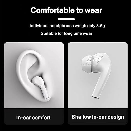 Airpod Pro with Case True Wireless Bluetooth Earphones with 3 Hours of Playtime & Compatible for all Smartphones (White)