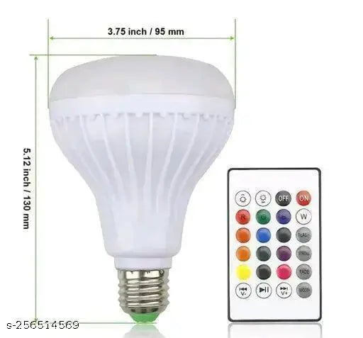 Smart Lighting Music Bulb with Bluetooth Speaker Music Color Changing Bulb, DJ Lights with Remote Control Music Dimmable for Home, Bedroom, Living PACK OF 1