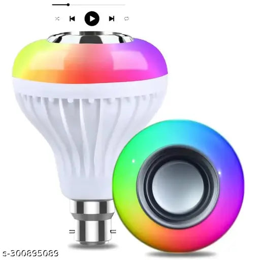 Smart Lighting Music Bulb with Bluetooth Speaker Music Color Changing Bulb, DJ Lights with Remote Control Music Dimmable for Home, Bedroom, Living PACK OF 1