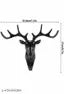 Premium Black Deer Head Single Wall Hook